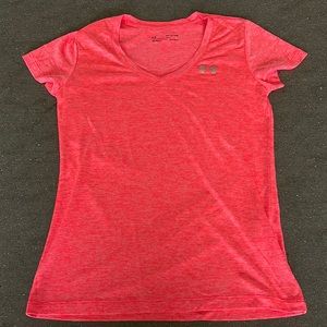 WOMENS UNDER ARMOR V-NECK T-SHIRT (HEAT-GEAR, DRI-FIT)